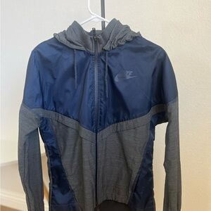 Nike Women's Navy and Gray Raincoat